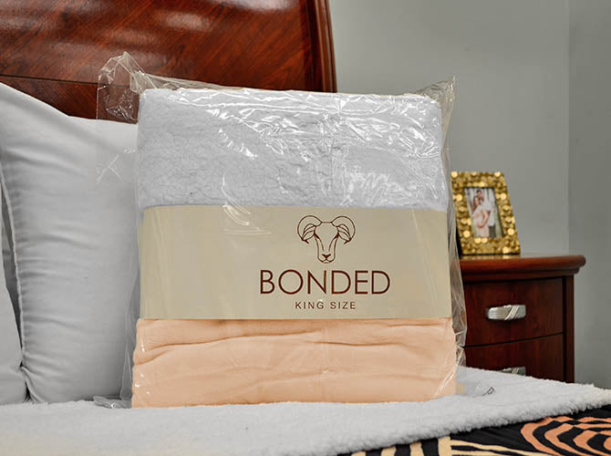 Edredón Colap Borrego Bonded King Size Durazno Edredones