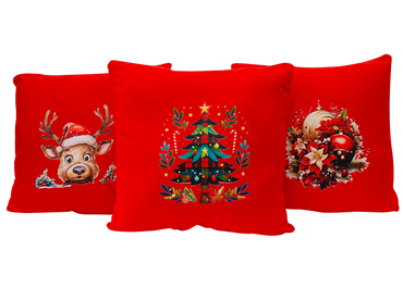 Set Cojín Navideño Rojo