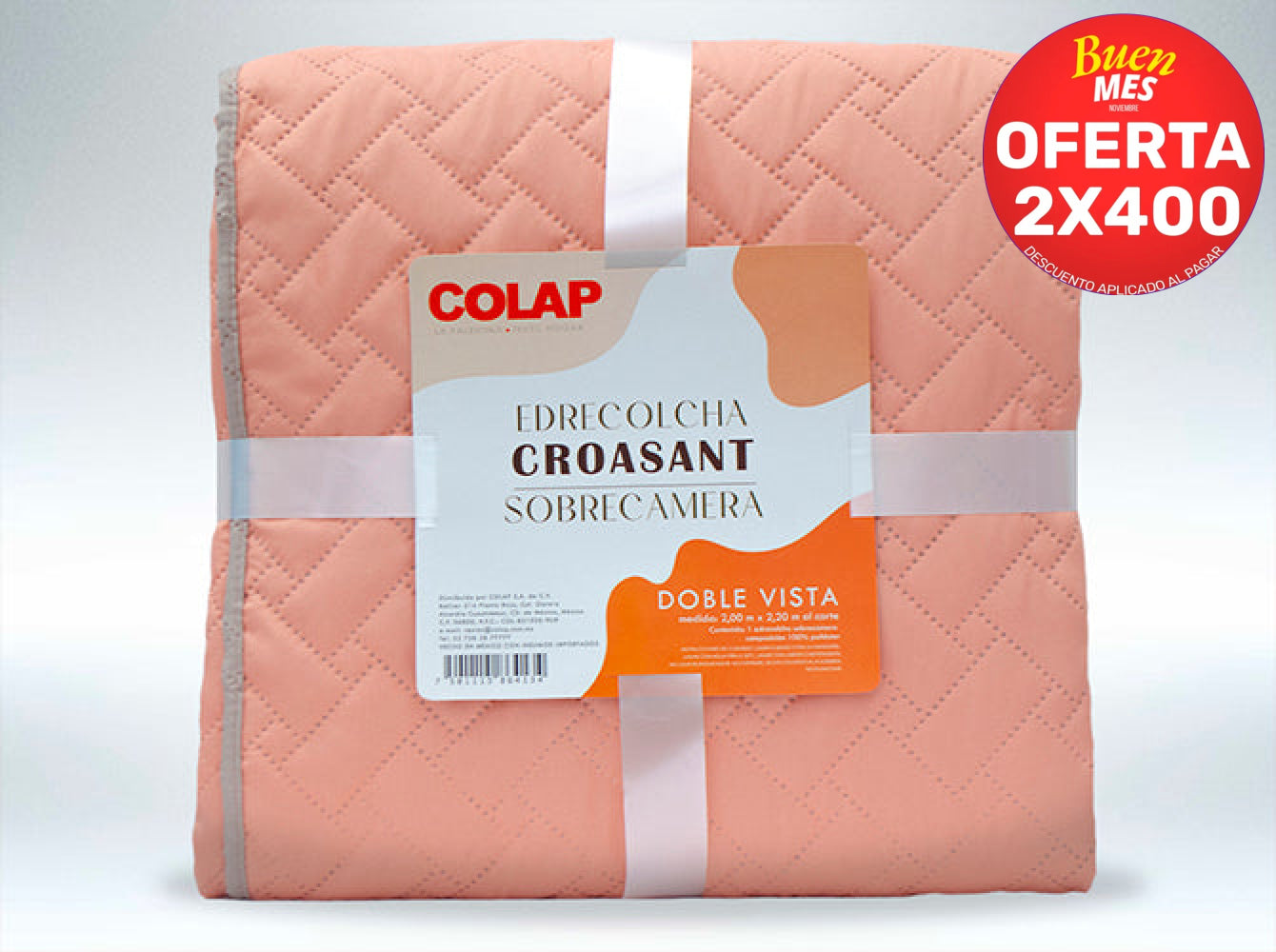 Edrecolcha Croasant Sobrecamero Coral Colchas