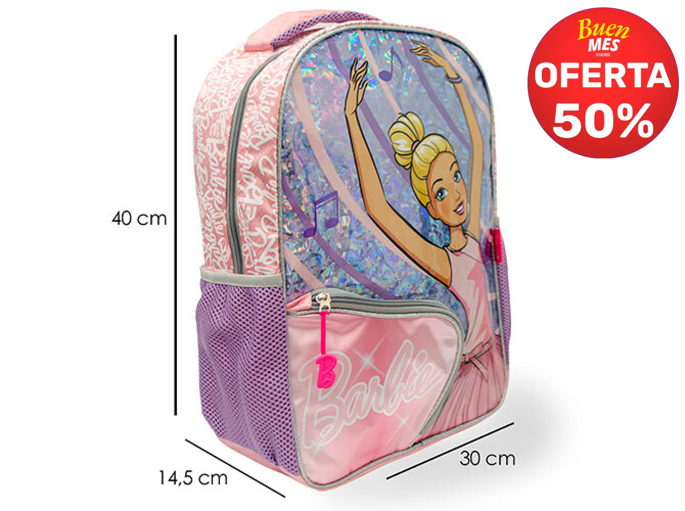 Mochila Yadatex Barbie Rosa Toallas